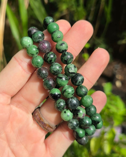 Ruby in Zoisite Stretchy Bracelet