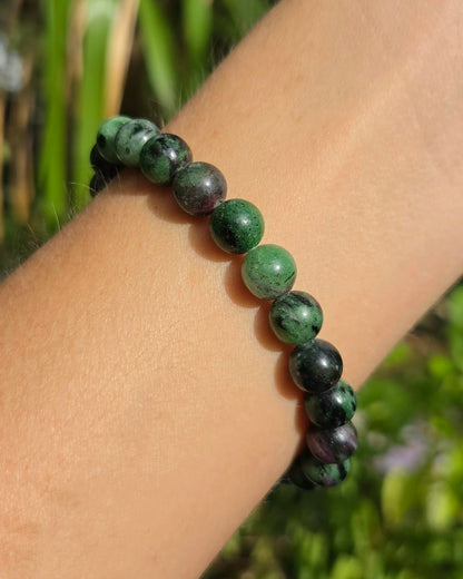 Ruby in Zoisite Stretchy Bracelet