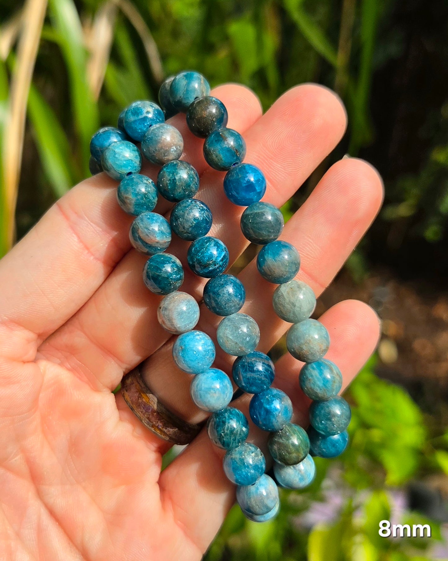 Blue Apatite Stretchy Bracelet