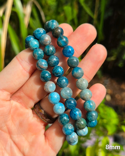 Blue Apatite Stretchy Bracelet