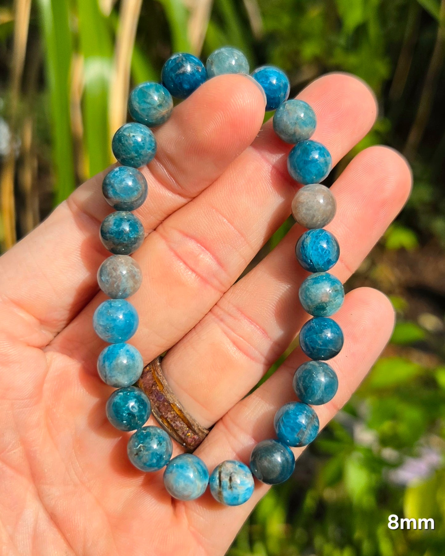 Blue Apatite Stretchy Bracelet