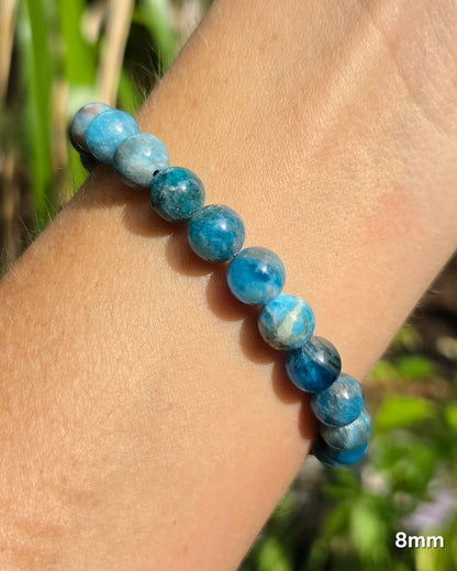 Blue Apatite Stretchy Bracelet