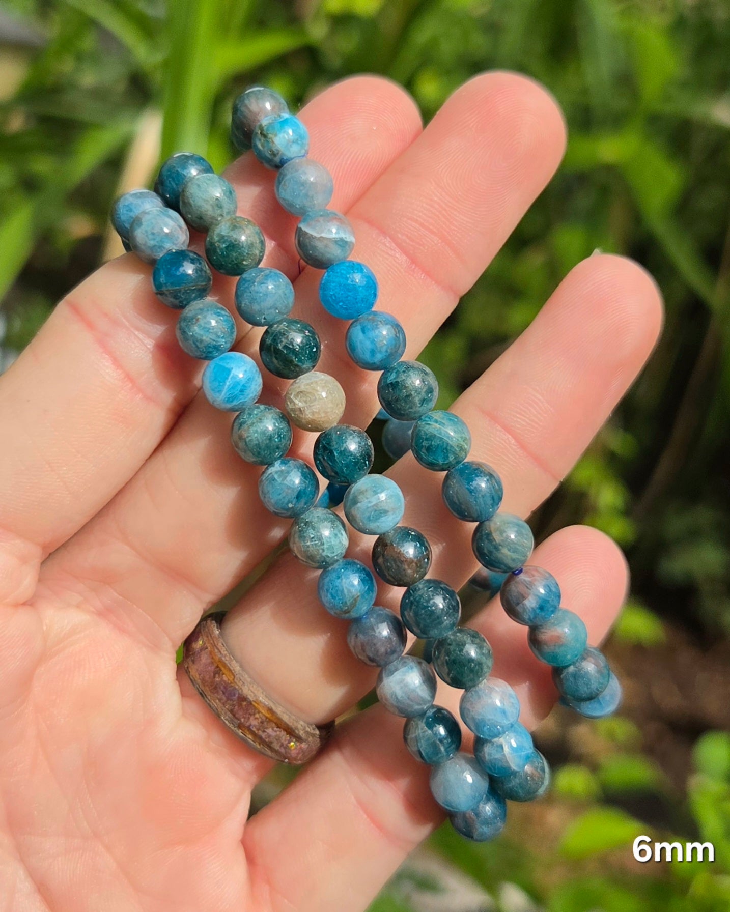 Blue Apatite Stretchy Bracelet