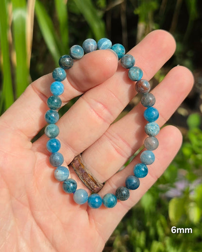 Blue Apatite Stretchy Bracelet