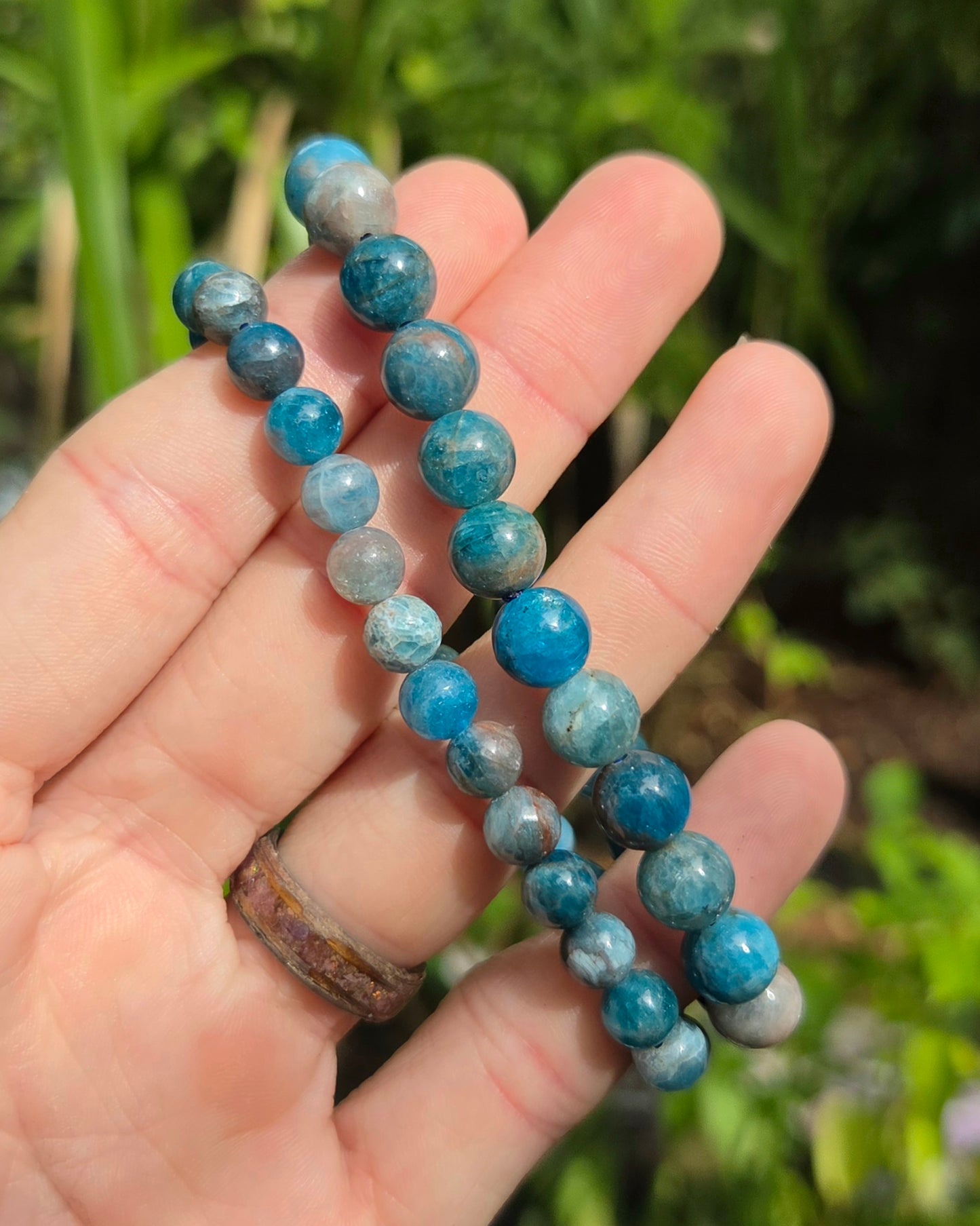 Blue Apatite Stretchy Bracelet