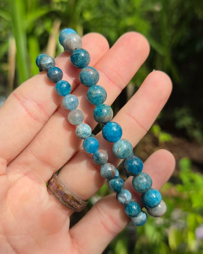 Blue Apatite Stretchy Bracelet