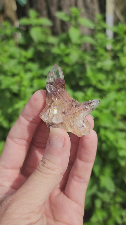 Red Phantom Quartz Clusters