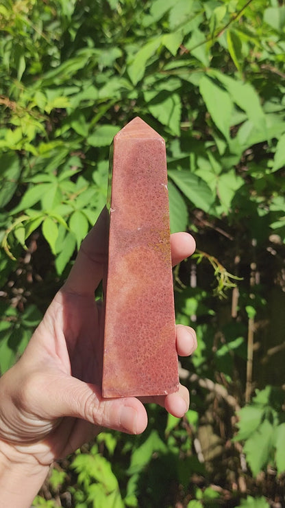 Red Calcite Obelisk