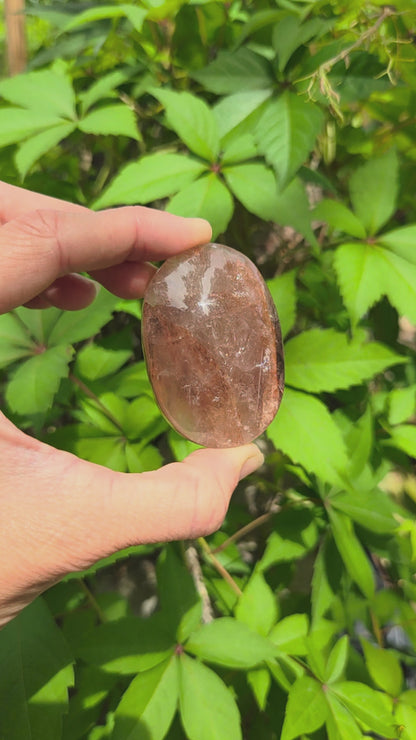 Fire Quartz Palm Stone