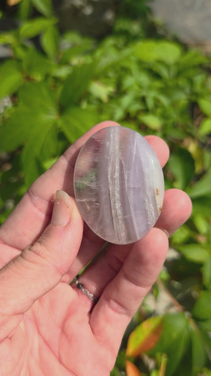 Yttrium aka Lavender Fluorite Palm Stone