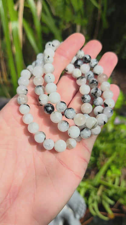 Rainbow Moonstone Stretchy Bracelet