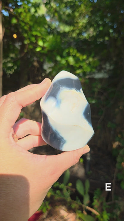 Orca Agate Flames