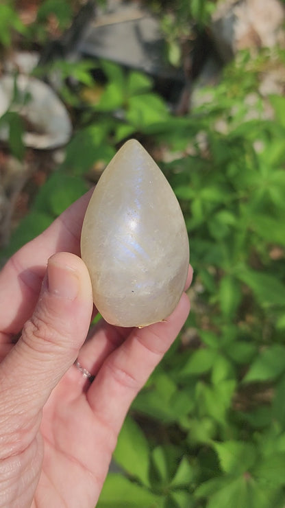 Rainbow Moonstone Arrow Shaped Flames