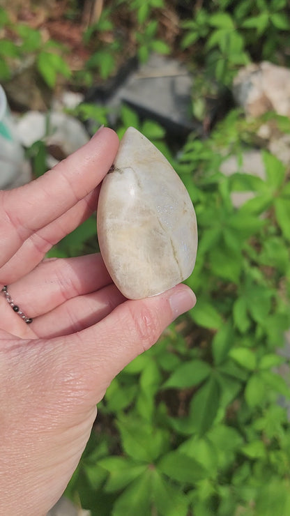 Rainbow Moonstone Arrow Shaped Flames