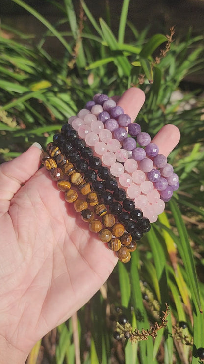 Faceted Tiger Eye Stretchy Bracelet