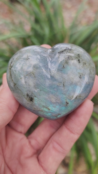 Labradorite Heart