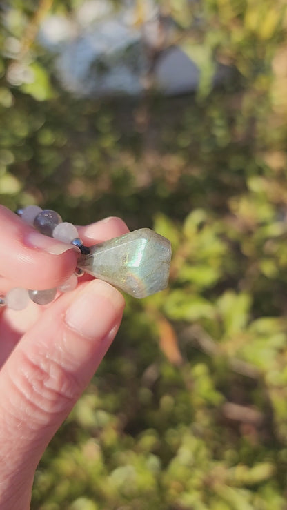 Labradorite Simple Macrame Necklace