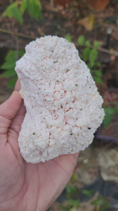 Rare Crystallized Pink Mangano Calcite Clusters