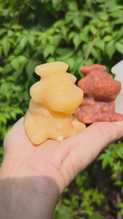 Cows (Orange Calcite, Orchid Calcite, Quartz)