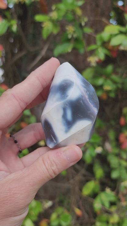 Orca Agate Flames