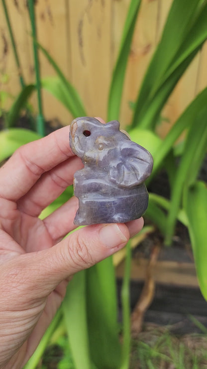 Sitting Elephant Carving