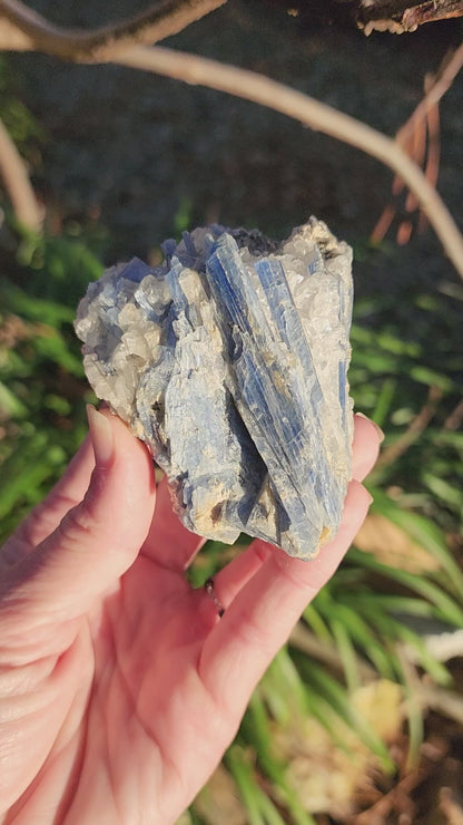 Blue Kyanite with Quartz Clusters