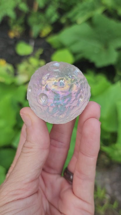 Angel Aura Quartz Moon Sphere