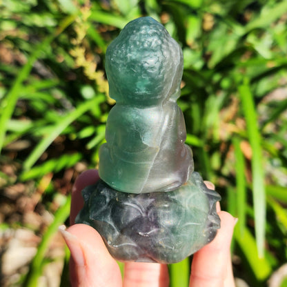 Fluorite Buddha on Lotus