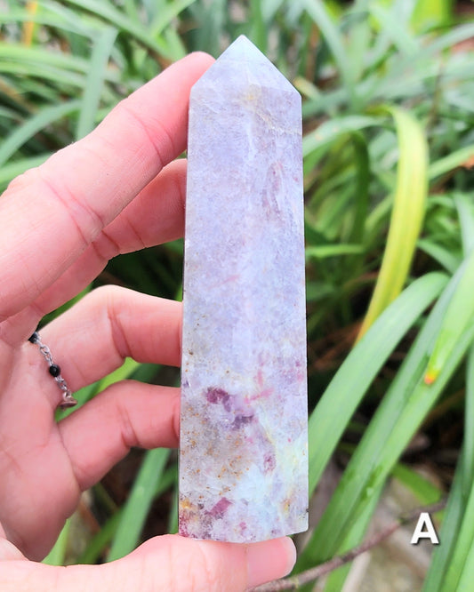 Unicorn Stone Towers (Lepidolite, Pink Tourmaline, Smoky Quartz, and Albite)