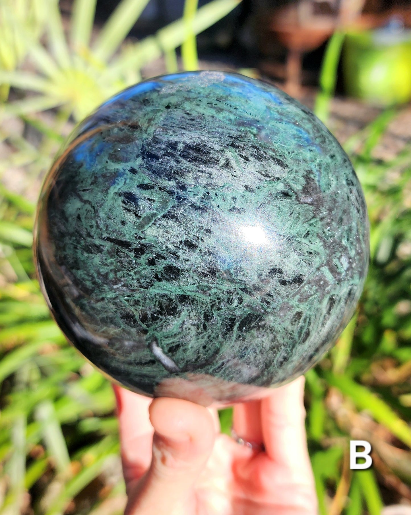 XL Green Marble Sphere