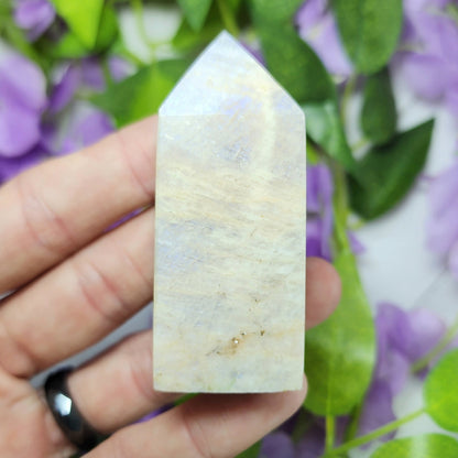 High Quality Rainbow Moonstone Obelisk