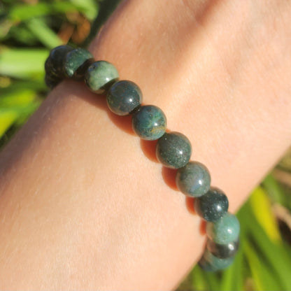 Moss Agate Stretchy Bracelet