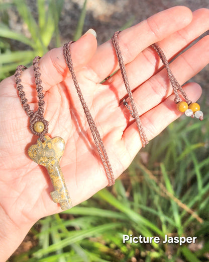 Key To My Heart Macrame Necklaces