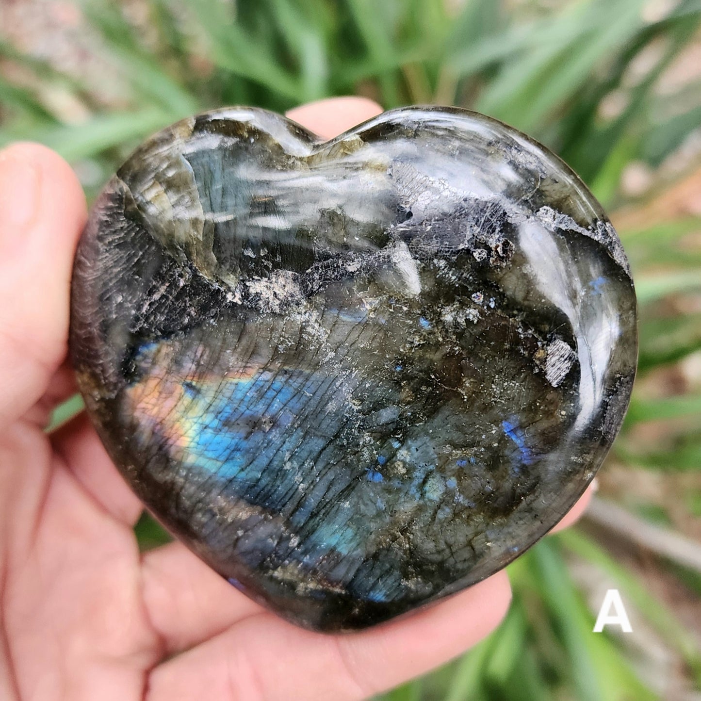 Labradorite Heart