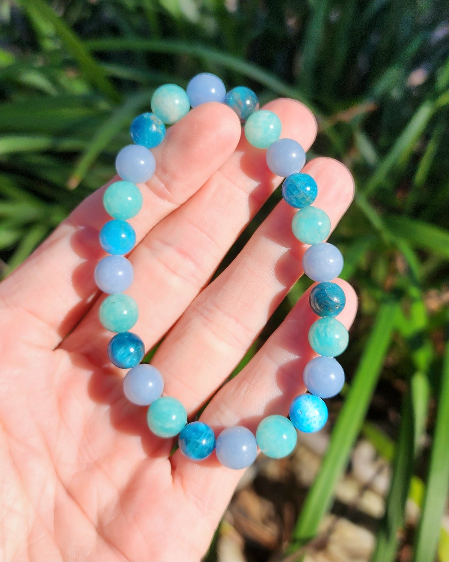 Throat or Third Eye Chakra Stretchy Bracelet