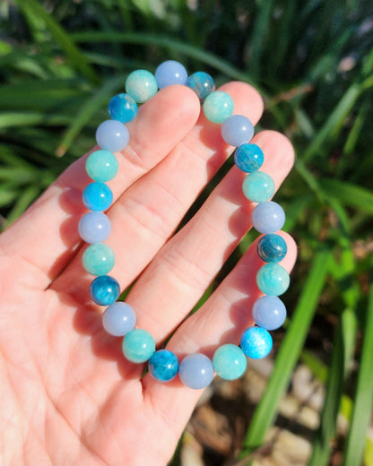 Throat or Third Eye Chakra Stretchy Bracelet