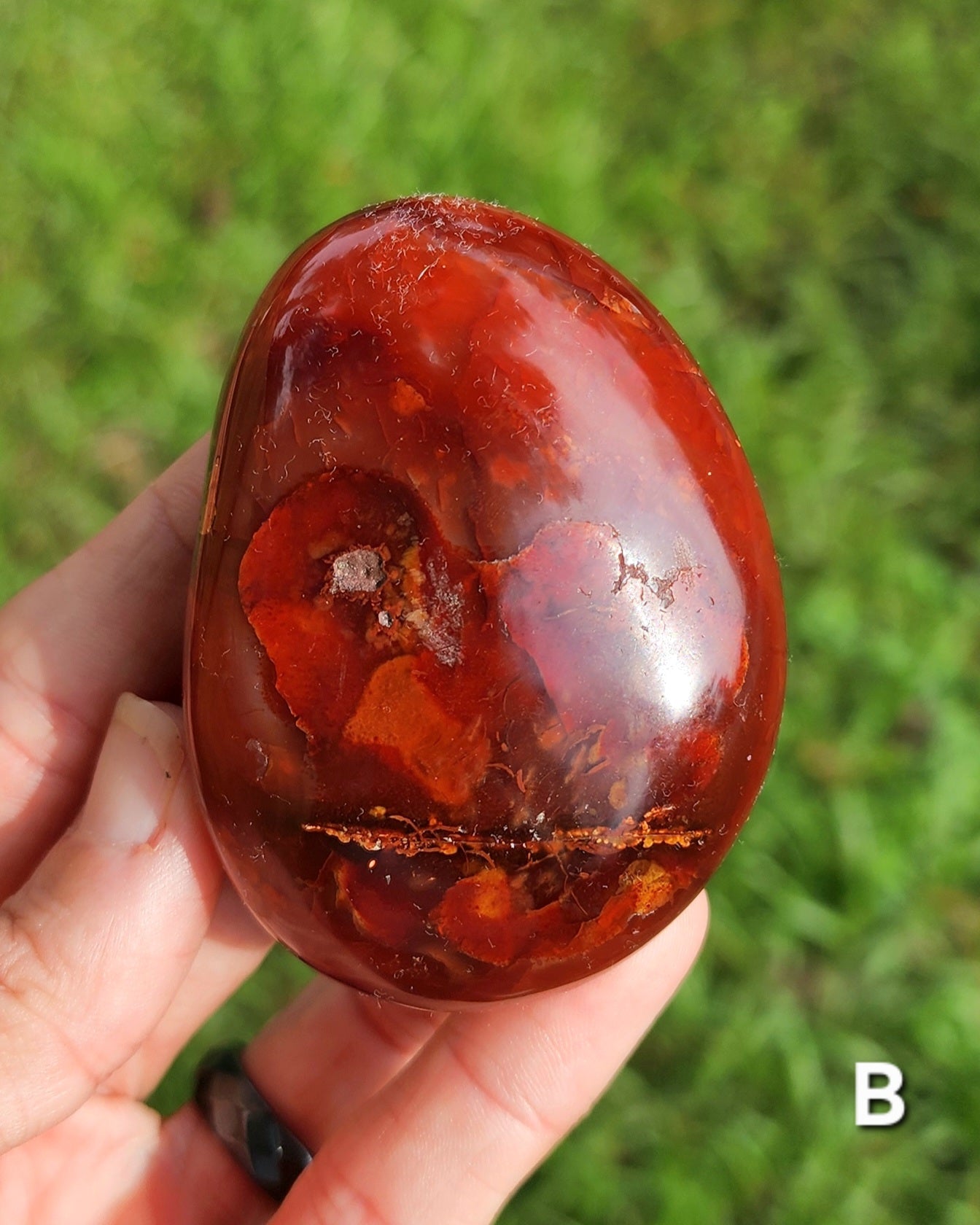 Carnelian Palm Stone
