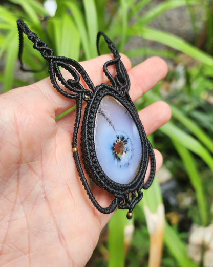 Dendritic Opal Macrame Necklace