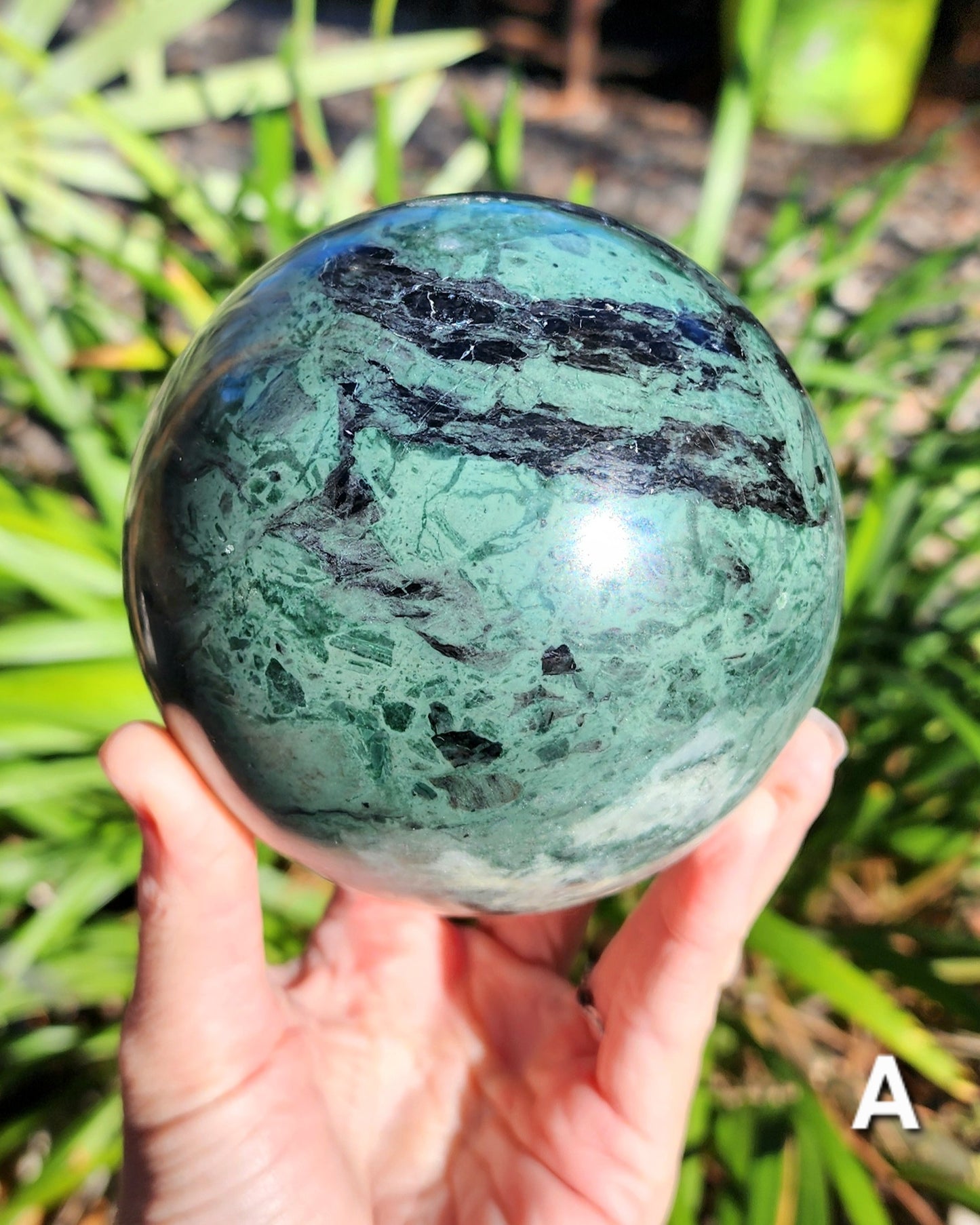XL Green Marble Sphere