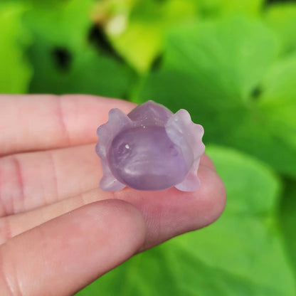 Axolotl Carving (Amethyst, Garnet, Green Aventurine, Strawberry Quartz)