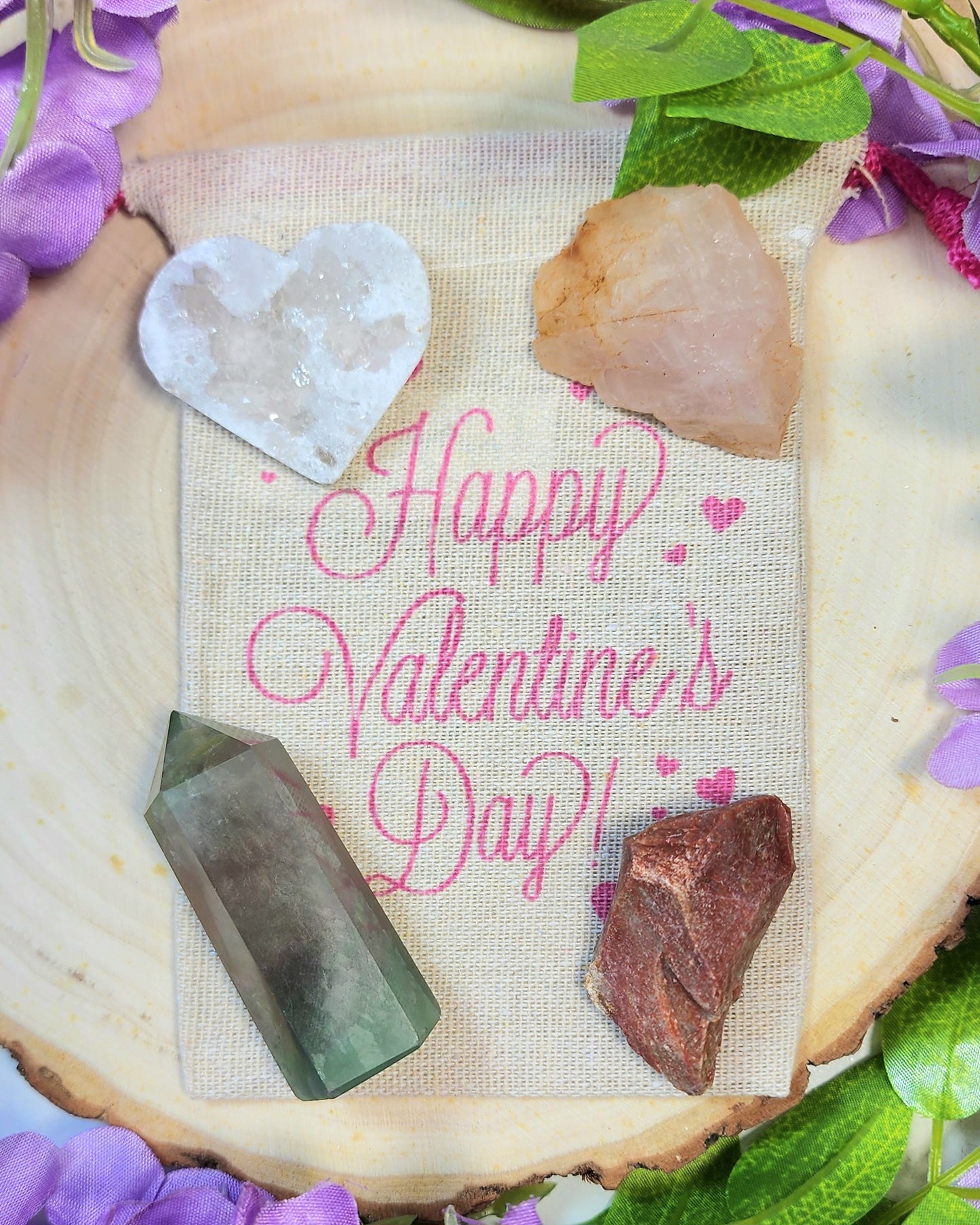 Valentine's Day Crystal Drawstring Bag