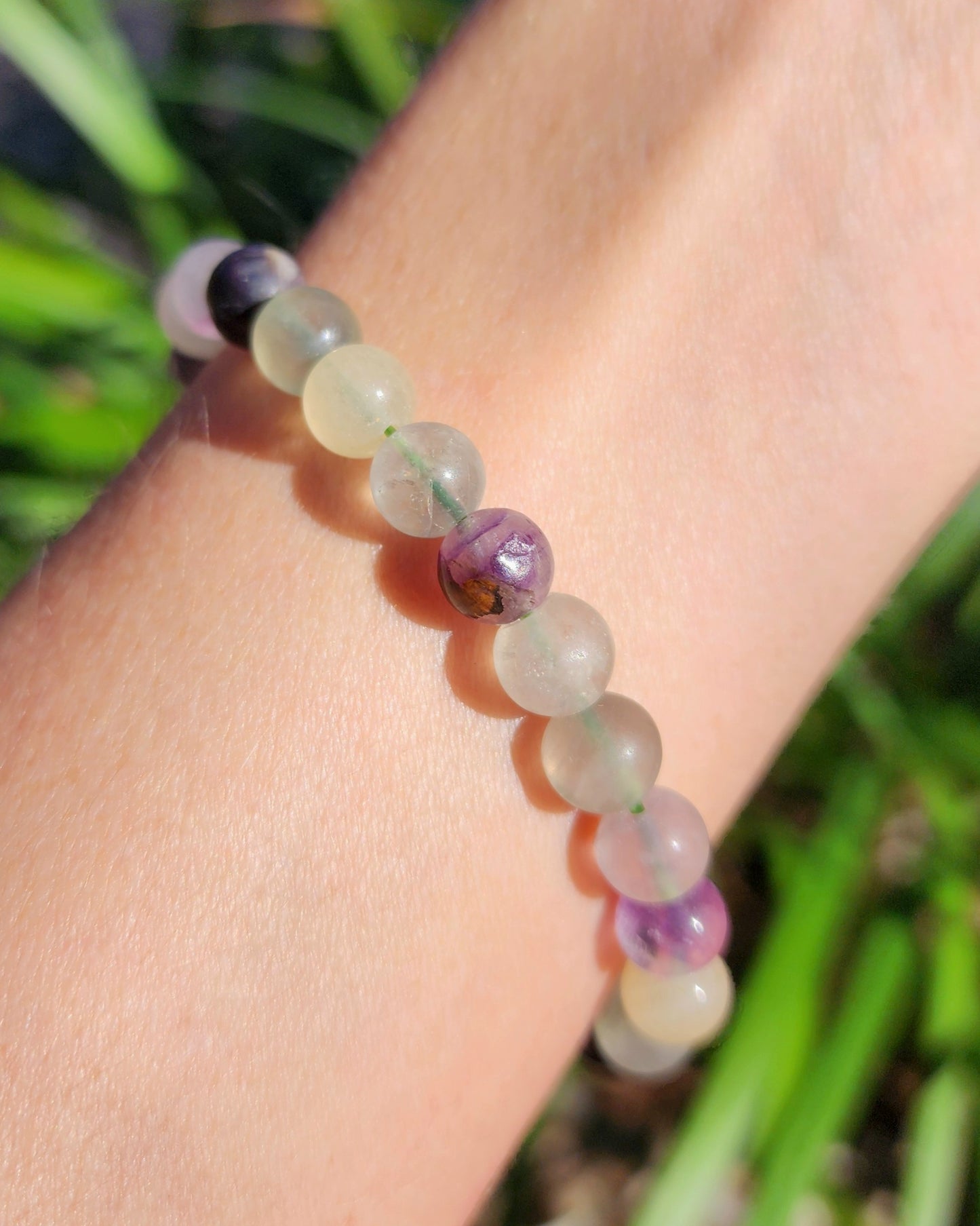 Rainbow Fluorite Stretchy Bracelet