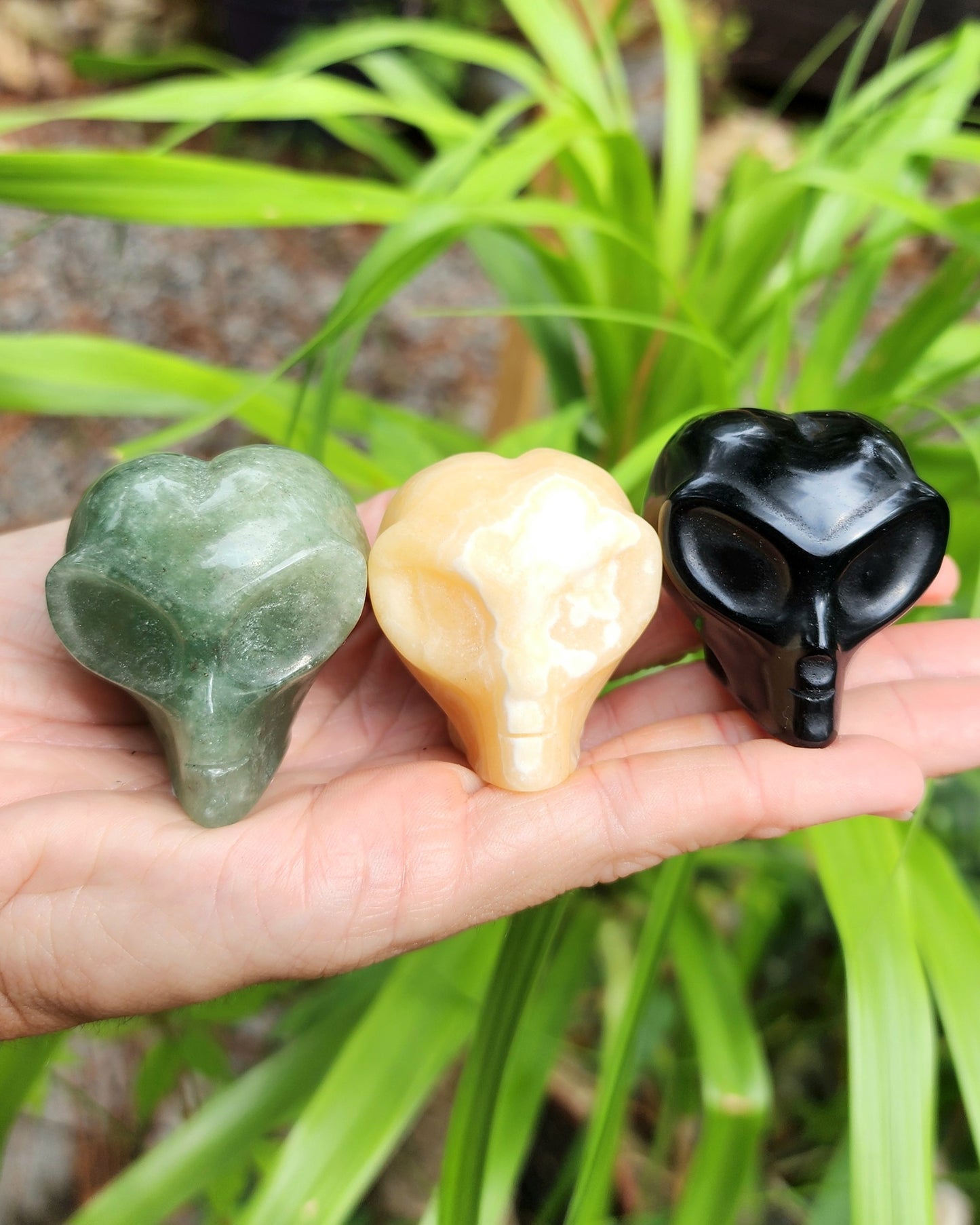 Alien Skull Carvings