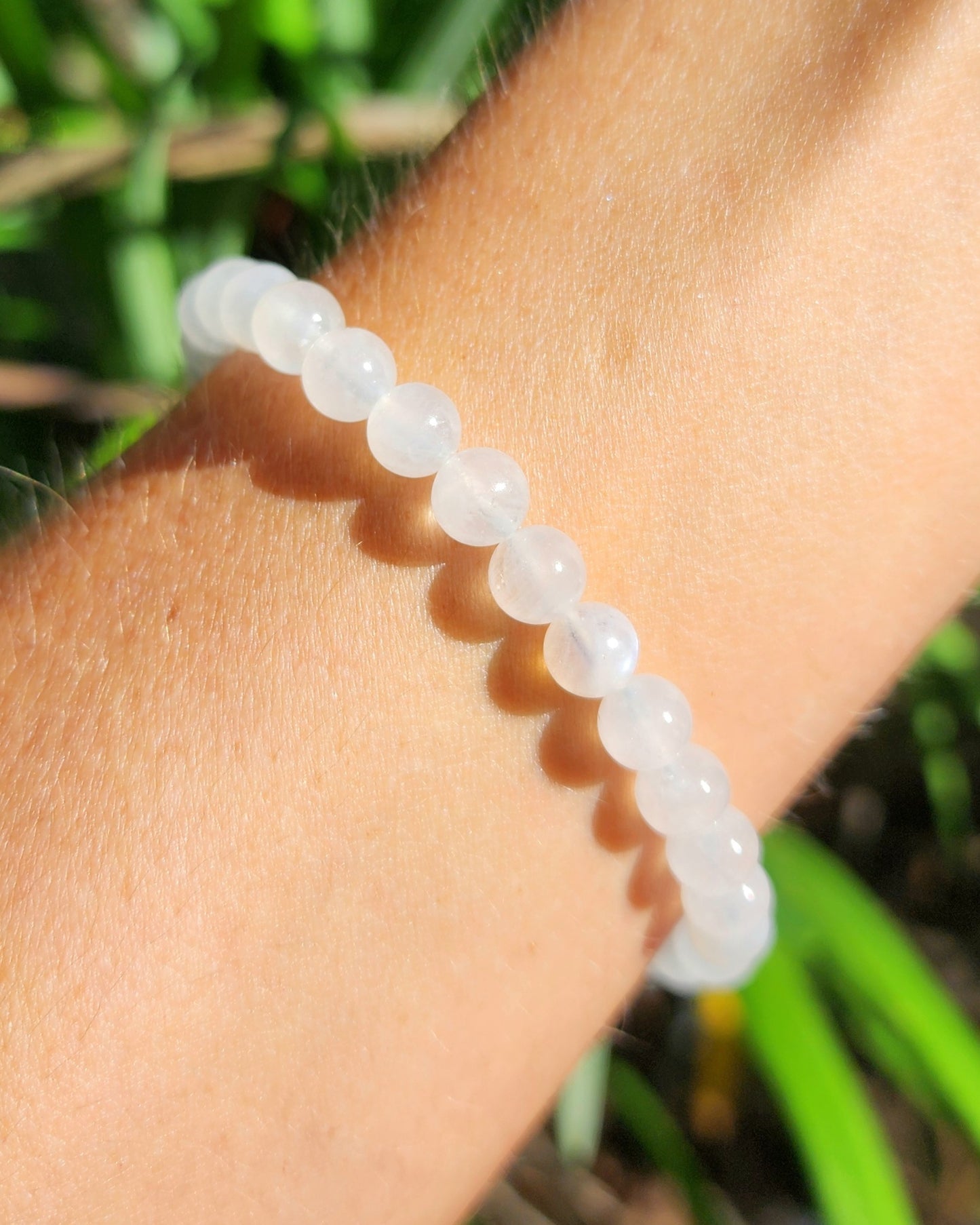 Rainbow Moonstone Stretchy Bracelet