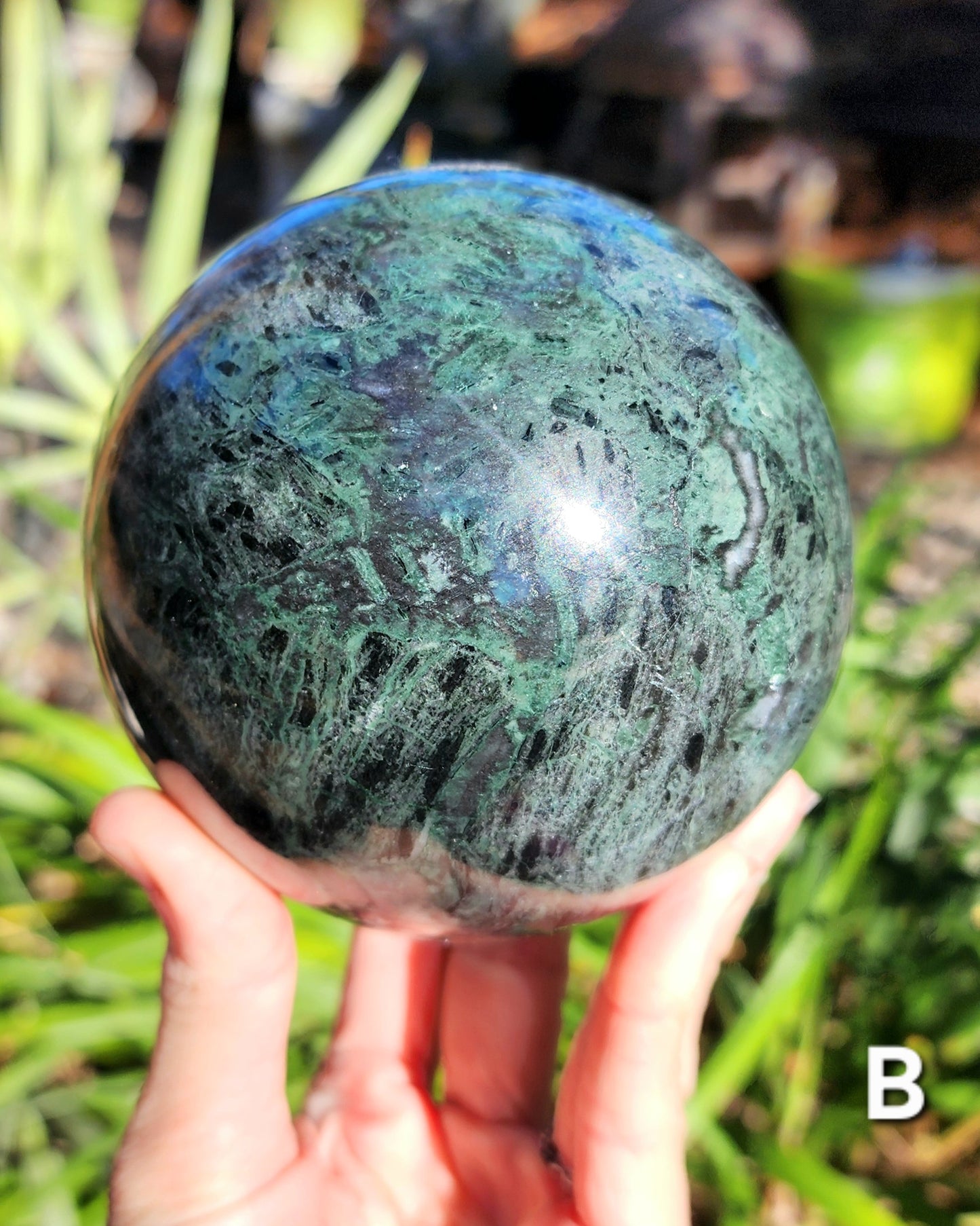 XL Green Marble Sphere