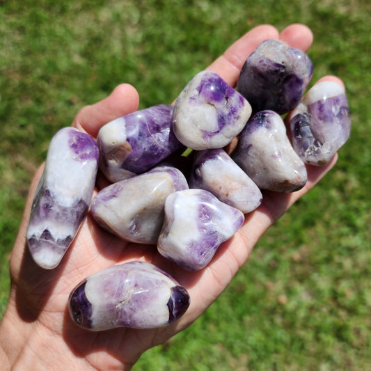 Dream Amethyst Tumble (Chevron Amethyst)