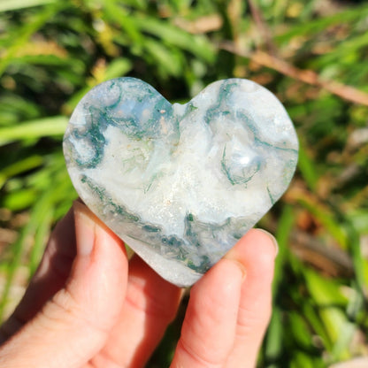 Moss Agate Heart