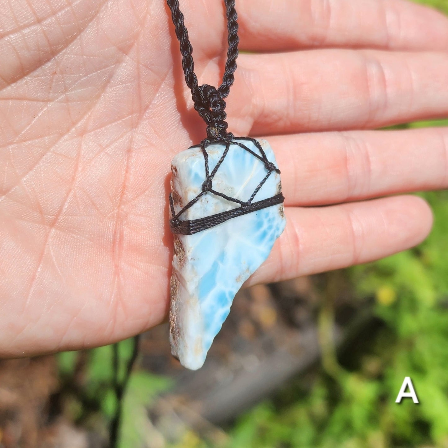 Larimar Macrame Necklaces