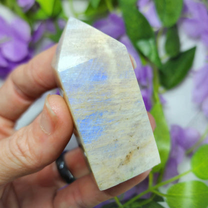 High Quality Rainbow Moonstone Obelisk