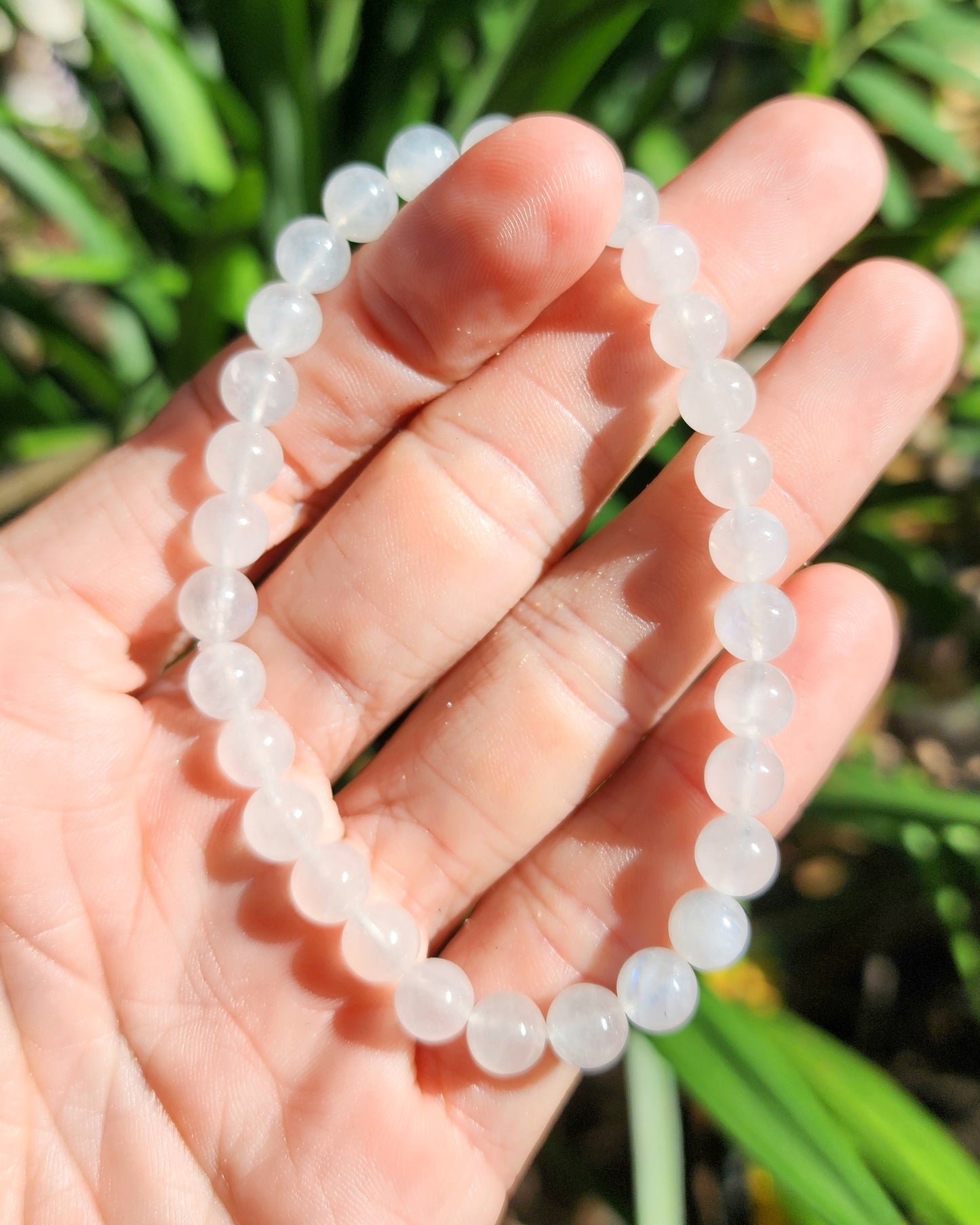 Rainbow Moonstone Stretchy Bracelet